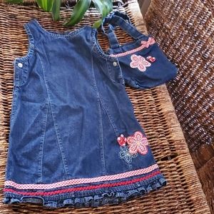 Denim Dress 2 Piece Set w/Matching Mini Tote Purse